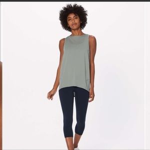 Lululemon back in action tank top misty moss